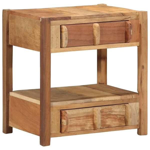vidaXL Table d'appoint avec tiroir Marron 43 x 32 x 46 cm