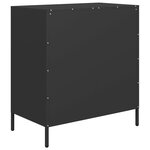vidaXL Buffet noir 68x39x73 5 cm acier laminé à froid