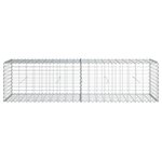vidaXL Panier gabion avec couvercle 200x50x50 cm fer galvanisé