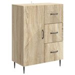vidaXL Buffet Chêne Sonoma 66 x 34 5 x 89 5 cm Bois d'ingénierie