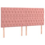 vidaXL Sommier à lattes de lit avec matelas Rose 180x200 cm Velours