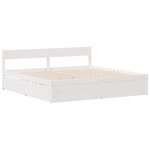 vidaXL Cadre de lit sans matelas blanc 120x190 cm bois de pin massif