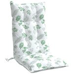 vidaXL Coussins de chaise à dossier haut lot de 2 modèle de feuille