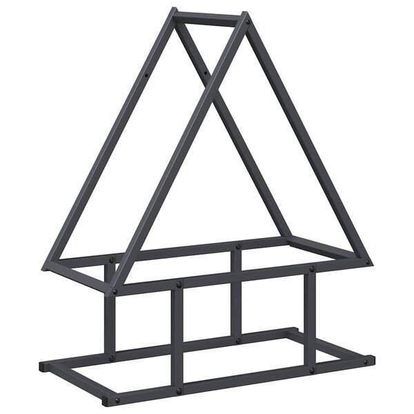 vidaXL Portant de bois chauffage anthracite 50x25x60 cm