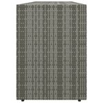 vidaXL Armoire de rangement jardin Gris 198x55 5x80 cm Résine tressée