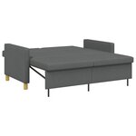 vidaXL Canapé-lit escamotable Gris foncé Tissu