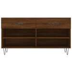 vidaXL Banc à chaussures chêne marron 102x35x55 cm bois d'ingénierie