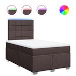 vidaXL Sommier à lattes de lit avec matelas Marron foncé 120x200 cm