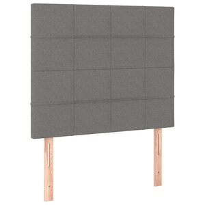vidaXL Têtes de lit 2 Pièces Gris foncé 80x5x78/88 cm Tissu