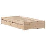 vidaXL Cadre de lit sans matelas 75x190 cm bois de pin massif