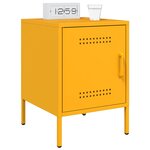 vidaXL Tables de chevet 2 Pièces jaune moutarde 36x39x50 5 cm acier