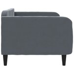 vidaXL Lit de repos sans matelas gris foncé 100x200 cm velours