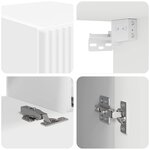 vidaXL Ensemble de meuble TV mural 4 Pièces Blanc Bois d'ingénierie