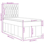 vidaXL Sommier à lattes de lit avec matelas Bleu 100x200 cm Tissu