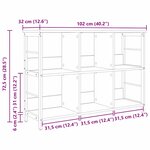 vidaXL Étagère Chêne Sonoma 102 x 32 x 72 5 cm Bois d'ingénierie