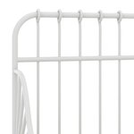 vidaXL Cadre de lit extensible sans matelas blanc métal 80x130/200 cm