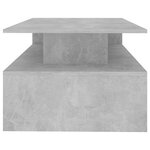 vidaXL Table basse Gris béton 90x60x42 5 cm Bois d'ingénierie
