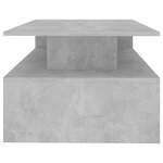 vidaXL Table basse Gris béton 90x60x42 5 cm Aggloméré