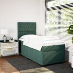 vidaXL Sommier à lattes de lit et matelas Vert foncé 80x200 cm Velours