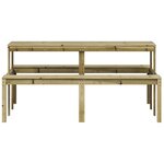 vidaXL Table de pique-nique 160x134x75 cm bois de pin imprégné