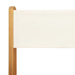 vidaXL Ensemble de bistro 3 Pièces blanc crème tissu et bois massif