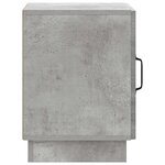 vidaXL Table de chevet Gris Béton 43 x 34 5 x 47 cm Bois d'ingénierie