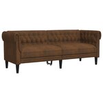 vidaXL Ensemble de canapés 3 Pièces marron tissu