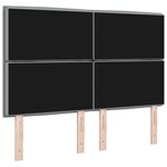vidaXL Tête de lit Design Lignes Gris Clair 140 cm Tissu