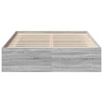 vidaXL Cadre de lit sans matelas sonoma gris 140x200 cm