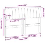 vidaXL Tête de lit capitonnée Noir 120 cm Pin massif