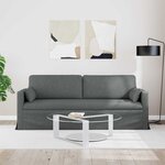 vidaXL Canapé Gris foncé 198 x 78 x 80 cm tissu