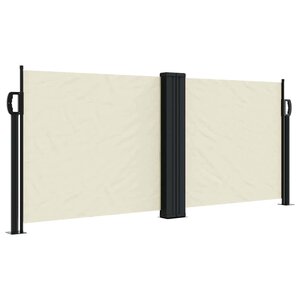 vidaXL Auvent latéral rétractable crème 100x600 cm