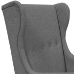 vidaXL Fauteuil Gris foncé Tissu