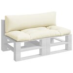 vidaXL Coussins de palette lot de 2 sable tissu