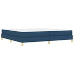 vidaXL Lit à ressorts avec matelas Bleu 200 x 200 cm tissu