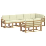 vidaXL Ensemble de canapés d'extérieur 8 Pièces Blanc et crème Polyester