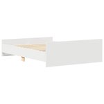 vidaXL Cadre de lit sans matelas blanc 120x190 cm