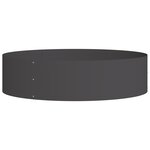 vidaXL Grand Pot en Métal Noir Métal Grand Durable Grand Pot en Métal