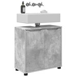 vidaXL Armoire de lavabo de salle de bain Gris béton 60 x 30 x 60 cm