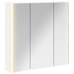 vidaXL Armoire Miroir de Salle de Bain Blanc 73.5 x 15.5 x 70 cm