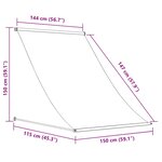 vidaXL Auvent rétractable anthracite 150x150 m tissu et acier