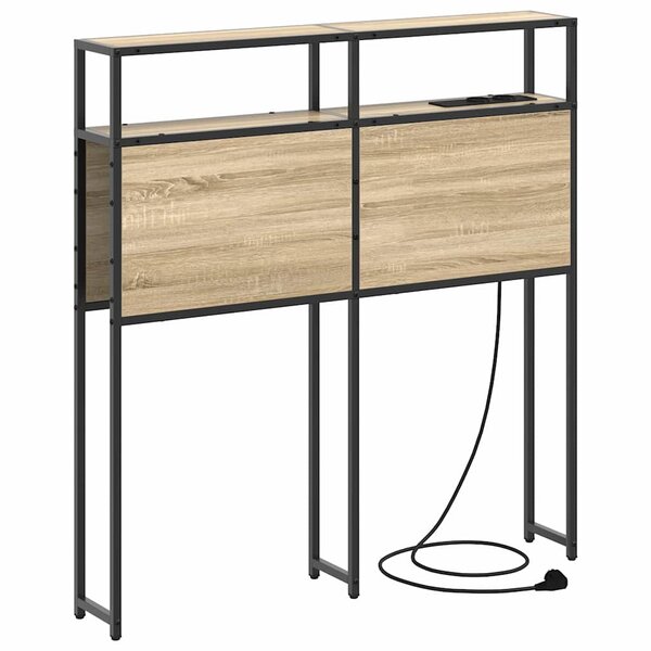 vidaXL Tête de lit de rangement Chêne sonoma 75 cm Bois d'ingénierie