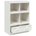 vidaXL Buffet haut blanc 67x39x95 cm acier