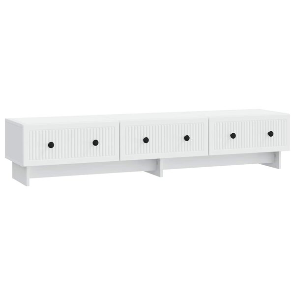 vidaXL Meuble TV Blanc 147 x 34 5 x 30 cm Bois d'ingénierie