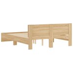 vidaXL Cadre de lit avec tête de lit chêne sonoma 140x190 cm