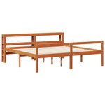 vidaXL Cadre de lit avec stockage 2 Pièces Cire marron Bois de Pin Massif