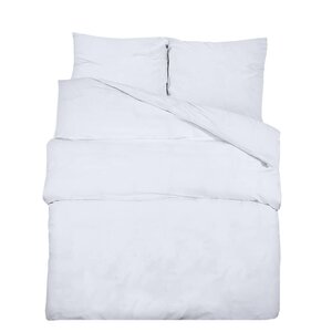vidaXL Ensemble de housse de couette Blanc 135x200 cm Coton