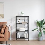 vidaXL Étagère Chêne noir 60 x 29 5 x 115 cm Bois d'ingénierie
