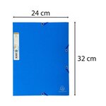 Chemise 3 Rabats À Élastique Carte Recyclée 380g/m2 Forever - A4 - Bleu Clair - X 25 - Exacompta