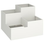 Jardinière vidaXL 100x100x60 cm Acier Blanc